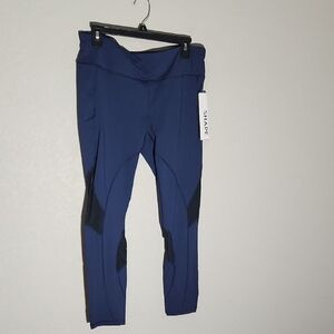 Shape Navy Marathon Tights With Mesh Detail & Zip Pocket XL Moisture-Wicking